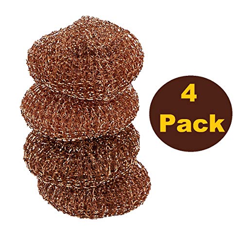 Pine-Sol Heavy-Duty Copper Scrubbers | Premium Scrub Sponges for Cast Iron, Stainless Steel, Oven Racks, Grills, 8 Pack - size: 8 Pack, style: Copper