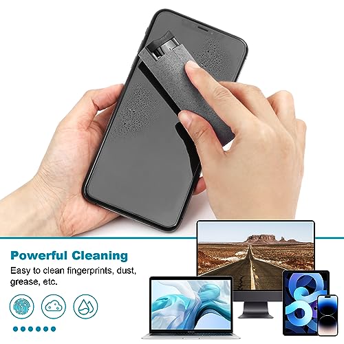 4 Pack Screen Cleaner 3-in-1 Touchscreen Mist Cleaner Spray and Microfiber Cloth Built-in Cleaning Solution Portable Reusable Fingerprint-Proof Spray Bottle for Phone Laptop iPad TV Monitor Car Screen