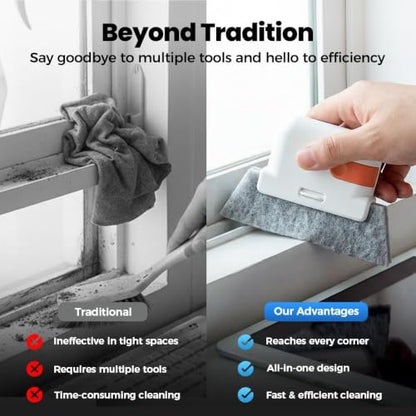 Magic Window Track Cleaner Set - 2026 Upgraded Handheld Brush for Slides, Tile Grout Lines, Shutter Slats, Car AC Vents & Narrow Gaps (Mix-3PCS) - color: Mix-3pcs
