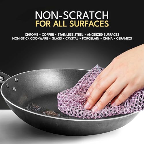 The Crown Choice Heavy Duty Non-Scratch Dish Scrubbers for Cleaning Dishes & Pots (6Pcs) - Replace Kitchen Sponges for Dishwashing with Our Scouring Pads - Try Our Alternative Dish Washing Scrub - color: 3pk Scourer (6pcs)