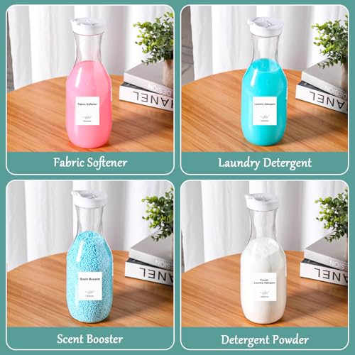54 OZ Laundry Detergent Dispender BY VEGEVIGI, 54OZ Laundry Soap Disepenser, Liquid Laundry Detergent Container Organizer, Plastic Fabric Softener Dispenser, Powder Detergent Dispenser, 2PACK - color: 2p