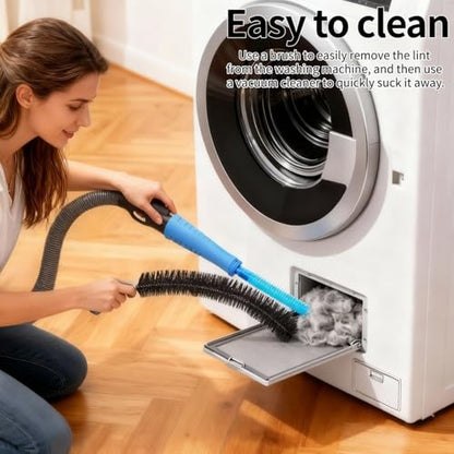 Dryer Vent Cleaner Kit - Universal Vacuum Hose Attachment & Lint Brush, Effectively Clean Clogged Dryer Ducts, Fit Most Vacuums for Dryer, Refrigerator Coils & Behind Appliances (Purple) - color: Purple