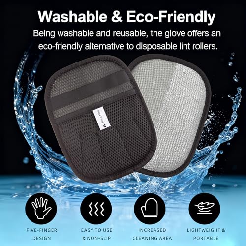 Pet Hair Removal Glove for Cats & Dogs Upgraded Five-Finger Electrostatic Pet Hair Glove Reusable Magic Brush Fur Remover Tool for Laundry, Couch, Carpet, Car Seat | Upgraded Five-Finger, Electrostatic, Reusable Magic Brush, For Laundry, Couch, Carpet, Ca