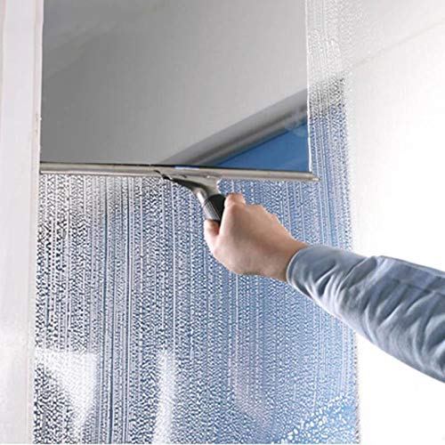 All-Purpose Shower Squeegee for Shower Doors, Bathroom, Home Office Window and Car Glass - Stainless Steel, 17.7inches