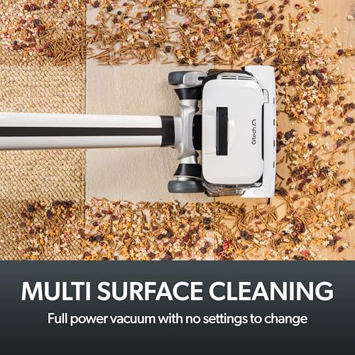 Gtech AirRAM 3 Cordless Vacuum Cleaner with Anti-Hair Wrap Bar - Dual Edge-Clean Brushes - Perfect for Carpet and Hardwood Floors - Rechargeable 22v Li-ion Battery - Lightweight - New Model/Red Thread - style: AirRAM3 - New Gen Cordless Up. Red