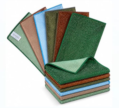 Dual-Sided Microfiber Cleaning Cloths – Non-Scratch Scrub & Absorbent Wipe – 2-in-1 Reusable Cleaning Towels for Kitchen, Home, Car, Glass & Appliances – 11.81" x 11.81" (12 Pack) - size: 12 Pack