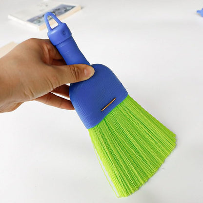Poly Fiber Mini Broom Whisk Handheld Brush Head with Hang Hole for Outdoor Car Porch Debris Dust Dirt Driveways Sidewalks (1)