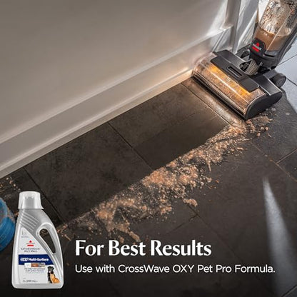 BISSELL CrossWave HydroScrub Plus Cordless Wet Dry Vacuum Mop, Floor Cleaner with Edge Cleaning & Headlights, 45-Minute Runtime, Multi-Surface, Hard Floor Sanitize, & Clean Out Formula Included, 4275E - style: CrossWave HydroScrub Plus