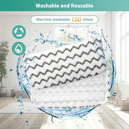 10 Pack Microfiber Steam Mop Replacement Pads for Shark S1000 S2001 S1000A S1000C S1000WM S1001C, Washable Reusable Super Absorbent Mop Pads Safe for All Floors - size: 10PCS