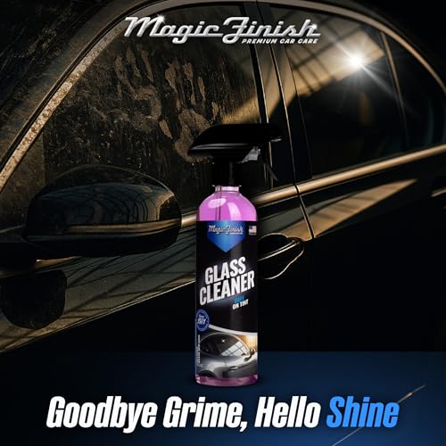 Magic Finish Car Glass Cleaner (16 fl oz) – Ammonia-Free Window Cleaner Spray for Interior & Exterior Auto Glass – Anti-Fog, Streak-Free Car Cleaning Supplies for Tint, Mirrors & Screens - size: 16 Fl Oz (Pack of 1)