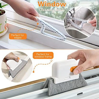 10 Pcs Venetian Window Blind Cleaner Duster Tool Set, Mini Blind Cleaner Duster Brush, Hand Held Air Conditioner Shutters Duster, Dirt Cleaner for Blind, Fan, Air Conditioner, Window Groove Gap(Green) - color: Green