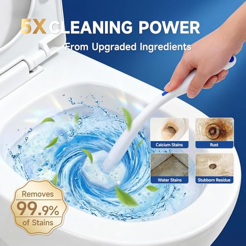 100 Count Toilet Wand Refills Compatible for Clorox, 5X Cleaning Power Toilet Bowl Wand Refills & High-Density Disposable Toilet Brush Scrubber - No Falling Apart, Instant Foam Cleaning - size: 1 Count (Pack of 100)
