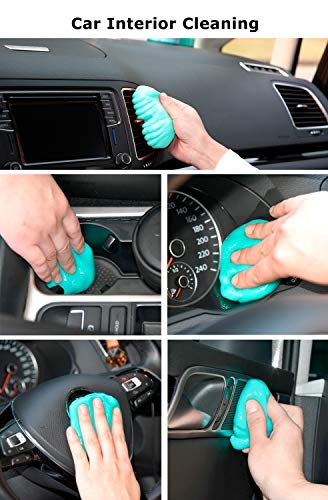 ASFSKY Keyboard Cleaning Gel Keyboard Cleaner Adheres to Dust and Debris in The Crevices of The Keyboard, Also Suitable for Car Interior Cleaning, Office Cleaning, Electronics Cleaning - color: Green