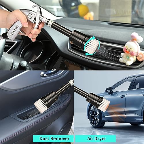 GOCCIDA High Pressure Tornado Dry Car Cleaning Gun Detailing Air Tool Air Blow Gun for Car Detailing Car Duster High Pressure Interior Cleaner Car Interior Detailing Kit with Brush Nozzle - style: HCL-14