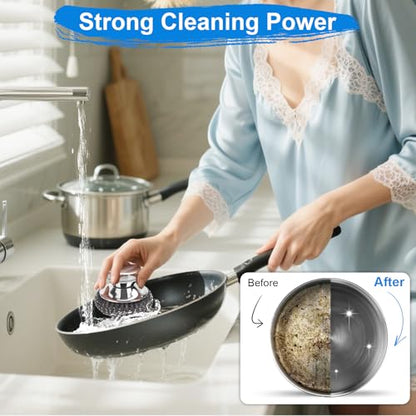 5PCS Stainless Steel Scrubber Pads, with 2Pcs Handle | Steel Wool Scrubber Set, For Kitchen and Household, Cleans Dishes, Stoves, Grill, Sink, Pots