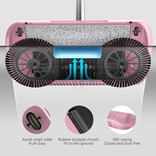 Carpet Sweeper Manual Manual Vacuum Sweeper 2 in 1 Hand Push 180 Degree Rotating Sweeping Mop Crumb Vacuum Cleaner Home Cleaning Tool for Sweeping Style2 - color: Style2