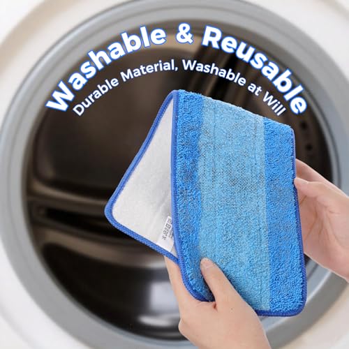 wlich 4-Pack Microfiber Cleaning Pads, 18-Inch Microfiber Mop Pads Compatible with Bona Mop, Washable and Reusable Mop Pad Refills for Hardwood Tile Laminate Floors - size: 4PCS