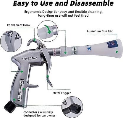 GOCCIDA Tornado Dry Cleaning Gun Detailing Interior Dryer Air Blow Gun,Car Detailing Kit Interior Cleaner,Car Detailing Tools for Car Quickly Blasts Dirt and Dust Works with Air Compressor - style: High Pressure Automotive Dryer Blow Gun