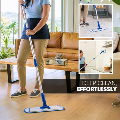 Microfiber Wholesale 18 inch Microfiber Mop Pads - Machine Washable, Reusable, Refills & Replacement Wet Mop Heads Compatible with Any Microfiber Flat Mop System (3 Pack) - size: 18 inch 3 Pack