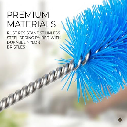 Flexible Drain Clog Remover Brush Single Head Extended Reach Cleaning Tool for Bathroom Kitchen and Sink Drains Blue - color: Blue, size: Medium