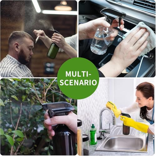 Arkeiliy 2-Pack Leakproof Spray Bottles (300ml/10oz) - Adjustable Nozzle for Fine Mist & Jet Stream | Premium Refillable Plastic Bottles for Hair Styling, Plant Misting, Cleaning Solutions (C+G) - color: C+G