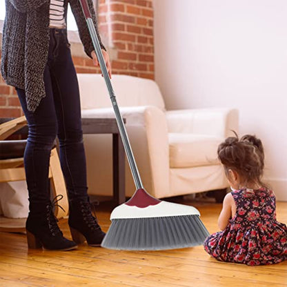 Healifty 1set Broom and Dustpan Handle for Easy Cleaning Home Office and Kitchen Soft Bristles for Efficient Dust Collection and Versatile Use - color: Color15