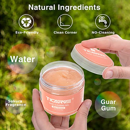 TICARVE Cleaning Gel for Car Detail Putty Car Vent Cleaner Putty Gel Detail Auto Tools Car Interior Cleaner Cleaning Mud for Car and Keyboard Cleaner Slime 2026 Upgrade - size: Orange 1Boxed