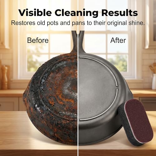 Cleaning Sponges Eraser - Emery Scrub Sponge for Pots & Pans, Heavy Duty Rust & Stain Remover, High-Density Oil-Absorbing Sponge for Kitchen, Dish, Sink & Cookware Cleaning - color: 5pcs