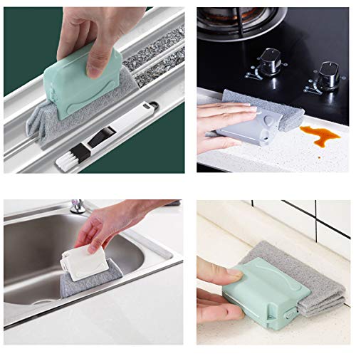 Magic Window Cleaning Brush,Window Groove Cleaning Brush Set，Hand-held Groove Gap Cleaning Tools,Window Blind Sliding Door Track Cleaner Duster Brush for Tile Lines Car Vents Keyboard（8Pcs）