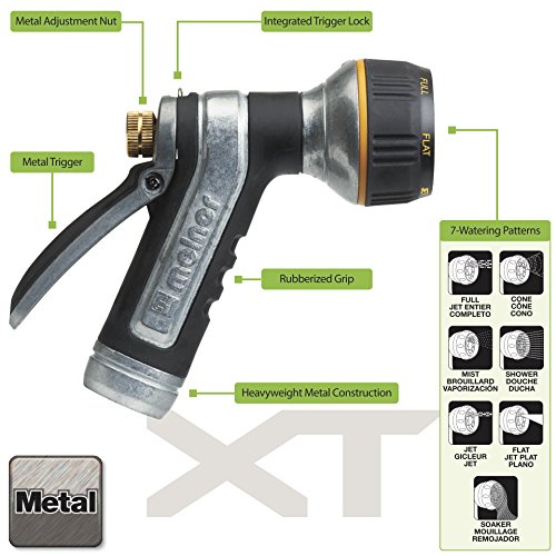 Melnor XT451 Heavyweight Metal 7-Pattern Nozzle, 1-(1 Pack), Basic - style: 7-Pattern