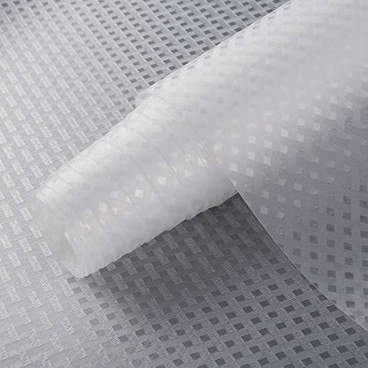 HooTown Shelf Liner Kitchen Cabinet Drawer Mats 23.6 Inch Wide x 78.7 Inch Long, Non Slip EVA Plastic Water Resistant Pad for Bathroom Drawers,Shoe Shelves, Under Sink, Clear - color: Diagonal Pattern Transparent, size: 23.6"W x 78.7"L