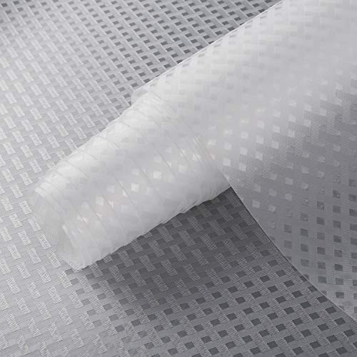HooTown Refrigerator, Fridge Shelf Liners and Drawer Mats 11.8 Inch Wide x 393.7 Inch Long, Non Adhesive EVA Plastic Washable Waterproof Pads for Kitchen Cabinet, Pantry Closet, Cupboard, Clear - color: Diagonal Pattern Transparent, size: 11.8"W x 393.7"L