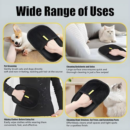Pet Hair Remover Gloves for Cats & Dogs, 2025 Newly Upgraded Electrostatic Pet Hair Removal Glove, Reusable Premium Mitt for Clothing,Couch, Furniture, Carpet, Car Seat, Curtain