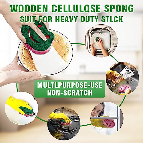 12 Pack Scrub Sponge,Bulk Sponges,Dual-Sided Multi-Functional Premium Cleaning Sponges,Dishwashing Sponge for Heavy Duty Scouring Pads,Bathroom,Dish,Furniture,Kitchen(Frog Shape)