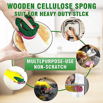 12 Pack Scrub Sponge,Bulk Sponges,Dual-Sided Multi-Functional Premium Cleaning Sponges,Dishwashing Sponge for Heavy Duty Scouring Pads,Bathroom,Dish,Furniture,Kitchen(Frog Shape)