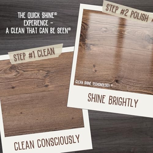 Quick Shine Hardwood Floor Cleaner 27oz| Use in Spray & Vac Mops| Removes Dirt & Scuff Marks| Ready-to-Use, Streak Free, No Rinse| Safer Choice Cleaner| Perfect for Gentle and Effective Cleaning - size: 27 Fl Oz (Pack of 1), style: 1 Bottle