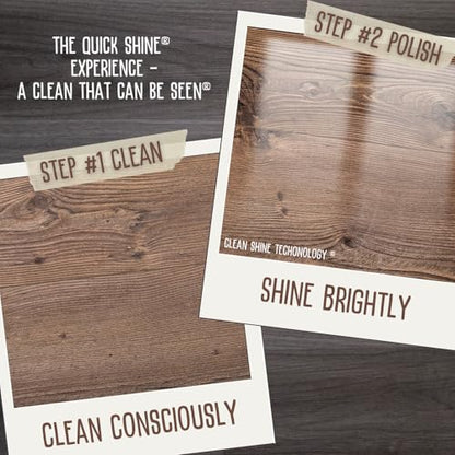 Quick Shine Hardwood Floor Cleaner 27oz| Use in Spray & Vac Mops| Removes Dirt & Scuff Marks| Ready-to-Use, Streak Free, No Rinse| Safer Choice Cleaner| Perfect for Gentle and Effective Cleaning - size: 27 Fl Oz (Pack of 1), style: 1 Bottle