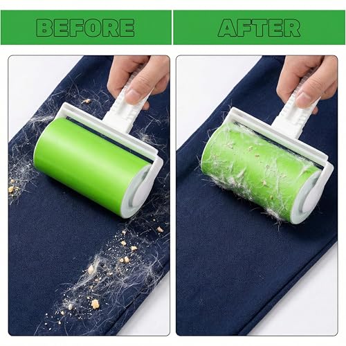 Reusable Washable Lint Roller 5 Pack, Sticky Travel Lint Roller, Portable Compact Pet Hair Remover Cleaner with Cover for Clothes, Pet Hairs, Carseats, Include Mini and Medium Size - size: 2 Large+3 Mini Size