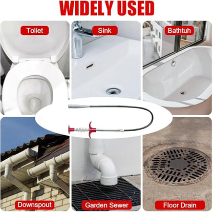 Drain Snake,116 inch Flexible Grabber Claw Pick Up Reacher Tool,Drain Clog Remover - Gutter Cleaning Tools for Home Sink, Bathroom Tub,Drain, Toilet, Tight Spaces - style: 116 in