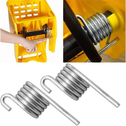 MEETOOT 2PCS Side Press Mop Bucket Replacement Spring Water Storage Tank Metal Fittings Compatible with 24/32/34/36/46 Litre Drum Sizes