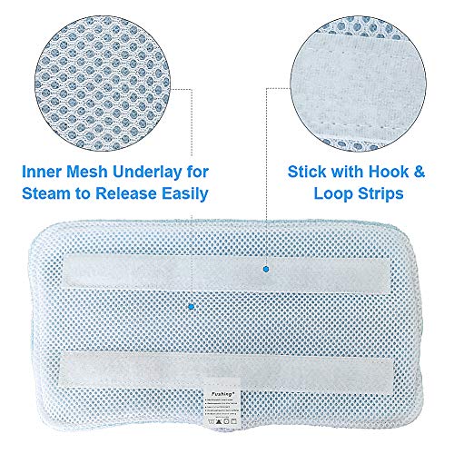 Fushing 7Pcs Steam Mop Pads, Washable Microfiber Cleaning Steamer Replacement Pads for Shark Steam & Spray Mop S3101 S3251 SK460 SK410 S3101n2 S3250 SK435CO SK140 SK141,Blue - color: Blue