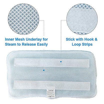 Fushing 7Pcs Steam Mop Pads, Washable Microfiber Cleaning Steamer Replacement Pads for Shark Steam & Spray Mop S3101 S3251 SK460 SK410 S3101n2 S3250 SK435CO SK140 SK141,Blue - color: Blue
