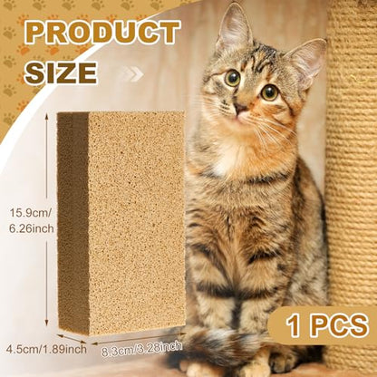 Pet Hair Remover Sponge Cat and Dog Hair Sponge Rubber Pet Fur Lifter Removal Tool, Remove from Furniture, Carpet, Bedding, Clothing, 6.26 x 3.28 x 1.89 Inch(Khaki,1 Pack) - color: Khaki