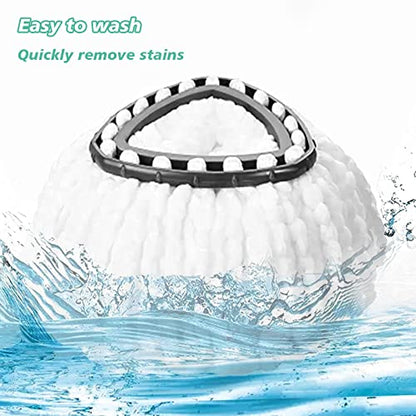 8 PCS Spin Mop Replacement Head,100% Microfiber Mopping Head Replacement Compatible with Triangle Spin Mop, 360 Degree Micro Spinning Mop Replace Head for Easy House Cleaning Floor Mopping - size: 8PCS