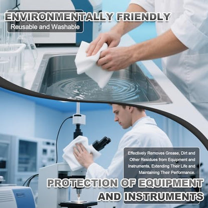 Cleanroom Wipers 6"x6"(150 Pcs, 100% Polyester, Class 100, 140GSM) Double Knit 100% Lint Free Cloths with Ultra-fine Filaments, Laser Sealed Edge Ultra-Soft Wipers - size: 150 Count (Pack of 1)