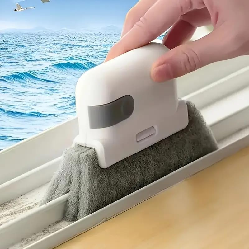 3pcs Window and Door Track Cleaning Brushes -Ergonomic Design for Dust and Debris Removal in Hard-to-Reach Areas,Durable Handle, Soft Cleaning Surface fol Home, Office, Outdoor Use, Home Cleaning Tool