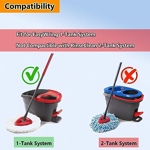 8-Pack Spin Mop Replacement Heads, 100% Microfiber Spin Mop Refills Heads for Easy Wring, 360°Micro Replacement Mop Head for Easy House Cleaning Floor Mopping - (White) - size: 8Pack