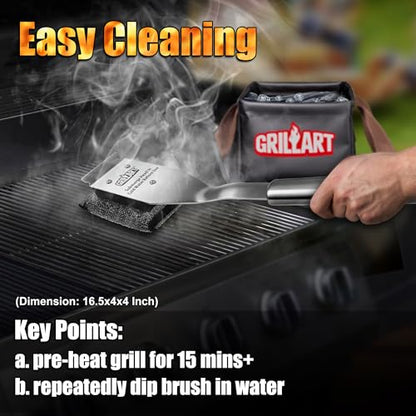 GRILLART Grill Brush Bristle Free Replacement Head - 2PCS - color: Bristle Free Replacement Heads