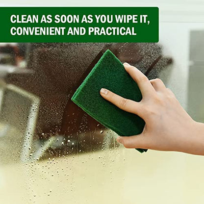 YoleShy 80 PCS Scouring Pad, Dish Scrubber Scouring Pads,4 x 6 inch Green Reusable Household Scrub Pads for Dishes, Kitchen Scrubbers & Metal Grills - color: 80 Pcs