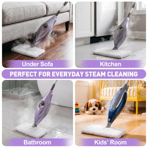 Tidy Monster Steam Mop Replacement Pads, 4 Pack Steam Pocket Mop Pads Compatible with Shark S3500 Series, S3501, S3601, S3550, S3901, SE450, S3801CO, S3601D, S2901, S2902 - color: 4 Pack White